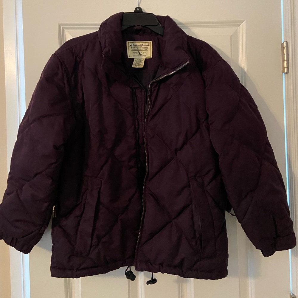 Women’s XS Plum Eddie Bauer down coat.
